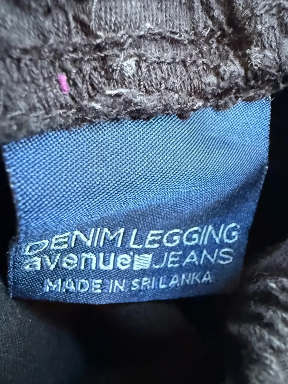 Avenue Black Legging Lightweight Denim Jeans